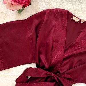 Vintage 90’s Victoria’s Secret Gold Label Red Robe